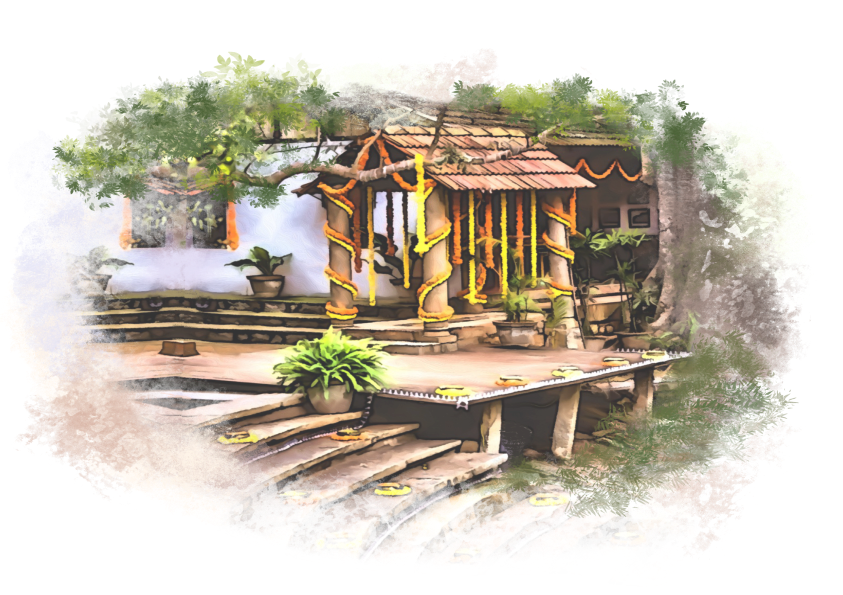 Illustration of Entrance Path at The Tamarind Tree