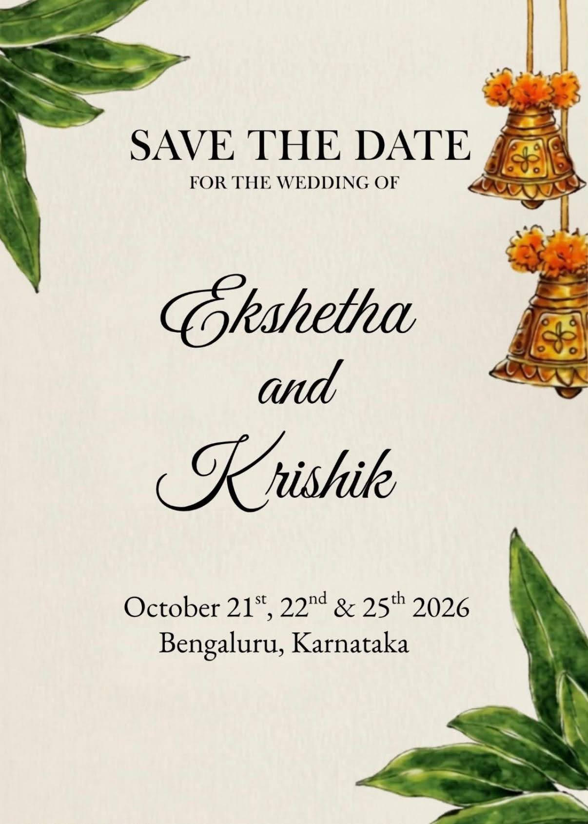 The couple's Save the Date, used as the album cover